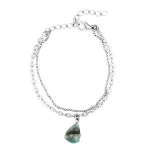 Pulseira-Dupla-Bolinhas-Esmeralda-Bruta-Prateado-01